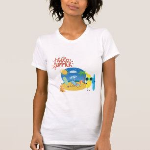Hallo Zomer Strand Zand Kasteel T-shirt