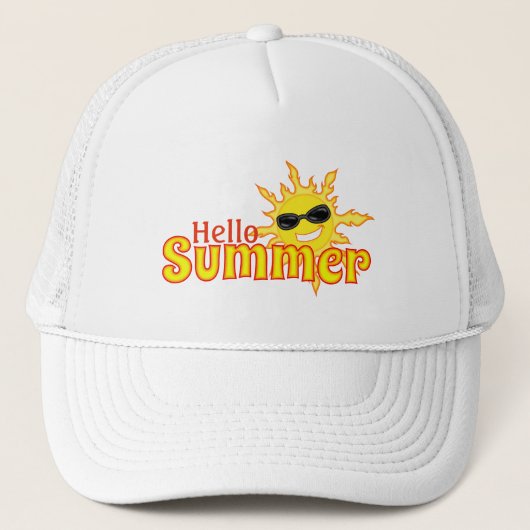 hallo zomer Sun Wearing Shades Trucker Pet (Voorkant)