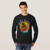 Hallo Zomer Surving Cool Ananas Aloha Stranden T-shirt (Voorkant volledig)