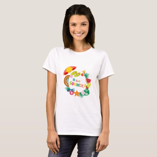 hallo zomer t-shirt (Voorkant volledig)