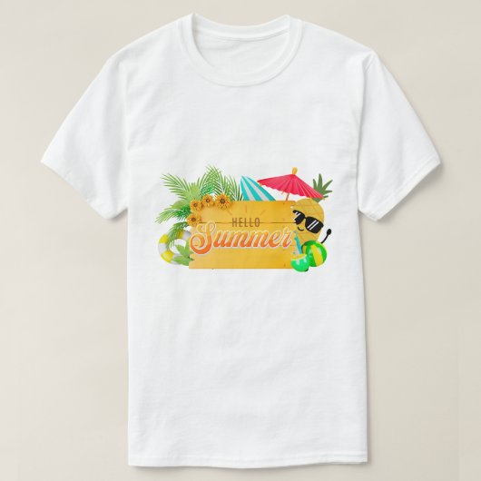 Hallo Zomer – T-shirt Tropische Ontsnapping (Design voorkant)