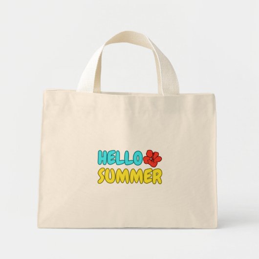 Hallo Zomer Tiny Tote Mini Tote Bag (Voorkant)