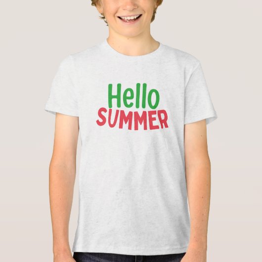 hallo zomer Tri-Blend shirt (Voorkant)
