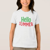 hallo zomer Tri-Blend shirt (Voorkant)