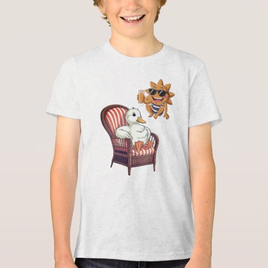 Hallo zomer Tri-Blend shirt (Voorkant)