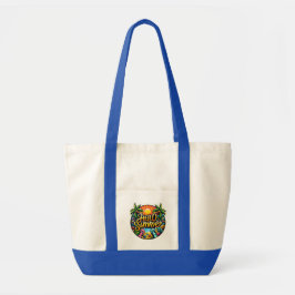 Hallo Zomer Tropisch strand Tote Bag