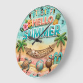 Hallo Zomer Tropische Hangmat Grote Klok (Hoek)