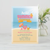 Hallo Zomer Uitnodiging (Staand voorkant)