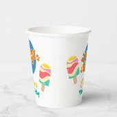 Hallo Zomer! uitnodiging voor poolparty Papieren Bekers (Rechts)