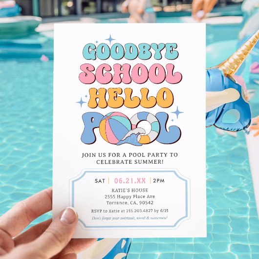 Hallo Zomer Vaarwel School Kaart