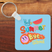 Hallo Zomer Vaarwel School Kunst Sleutelhanger (Voorkant)