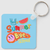 Hallo Zomer Vaarwel School Kunst Sleutelhanger (Achterkant)