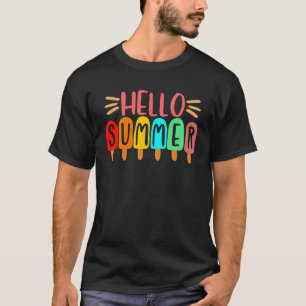Hallo Zomer Vakantie Ijs Popsicle Vrouwen GI T-shirt