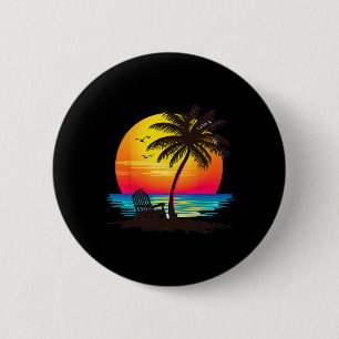 Hallo Zomer Vibes Vakantie Mannen Vrouwen Strand C Ronde Button 5,7 Cm