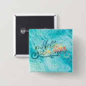 Hallo Zomer Vierkante Button 5,1 Cm (Voorkant /achterkant)