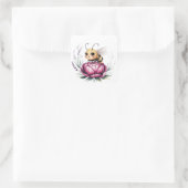 Hallo zomer  vierkante sticker (Tas)