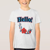 Hallo Zomer - Vrouwenbloem Tri-Blend Shirt (Voorkant)