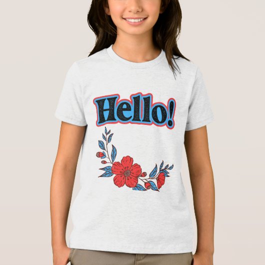Hallo Zomer - Vrouwenbloem Tri-Blend Shirt (Voorkant)