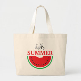 hallo Zomer Watermeloen Grote Canvas tas