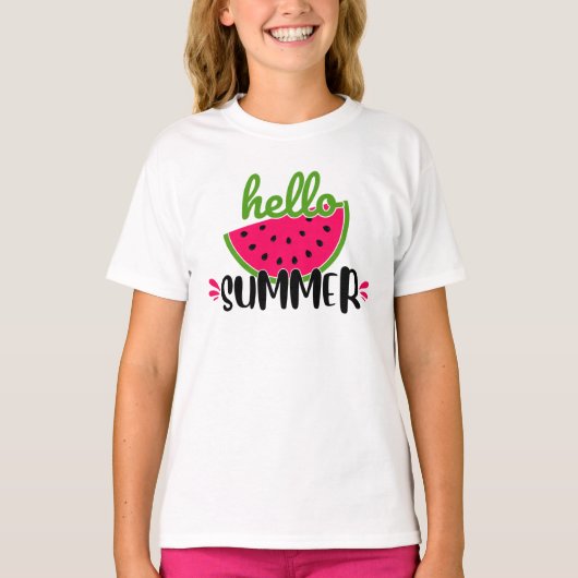 Hallo Zomer Watermeloen T-shirt (Voorkant)