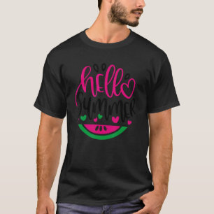 Hallo Zomer Watermelon Beach Zomer Vakantie T-shirt