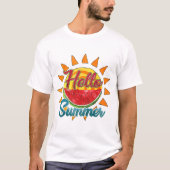 Hallo zomer | Waterverf Watermeloen & Levendige Zo T-shirt (Voorkant)