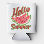 Hallo zomer | Waterverf Watermelon Design Blikjeskoeler (Voorkant)