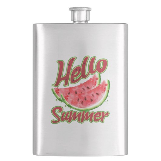 Hallo zomer | Waterverf Watermelon Design Flacon (Voorkant)