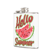 Hallo zomer | Waterverf Watermelon Design Heupfles (Links)