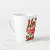 Hallo zomer | Waterverf Watermelon Design Latte Mok (Linkerhoek)