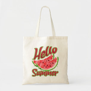 Hallo zomer Waterverf Watermelon Design Tote Bag