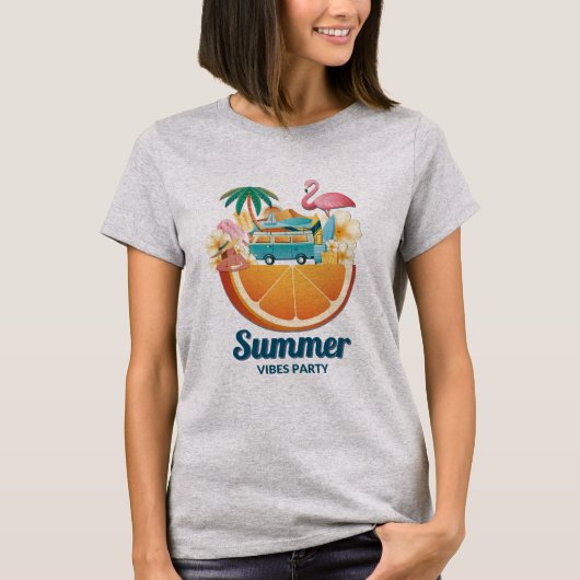 hallo Zomer Zee Beach Party T-Shirt (Voorkant)