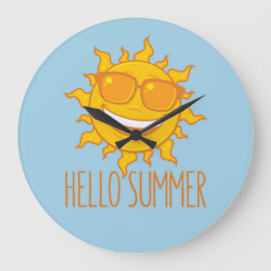 hallo Zomer Zon met zonnebril Grote Klok