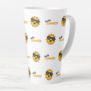 Hallo Zomer Zon met Zonnebril Latte Mok