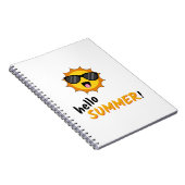 Hallo Zomer Zon met Zonnebril Notitieboek (Rechterzijde)
