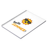 Hallo Zomer Zon met Zonnebril Notitieboek (Linkerzijde)