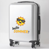 Hallo Zomer Zon met Zonnebril Sticker (Koffer)