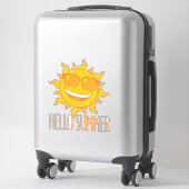 hallo Zomer Zon met zonnebril Sticker (Koffer)
