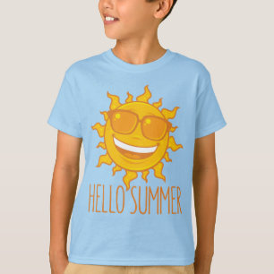 hallo Zomer Zon met zonnebril T-shirt