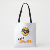 Hallo Zomer Zon met Zonnebril Tote Bag (Voorkant)