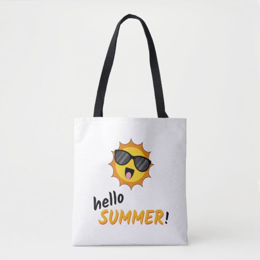 Hallo Zomer Zon met Zonnebril Tote Bag (Voorkant)
