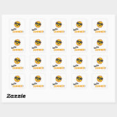 Hallo Zomer Zon met Zonnebril Vierkante Sticker (Vel)