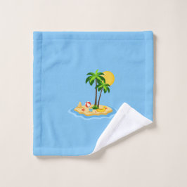 Hallo Zomer Zon Retro Cirkel Vintage Strand  Bad Handdoek