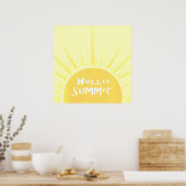 Hallo Zomer zon schilderij kunst Poster (Keuken)