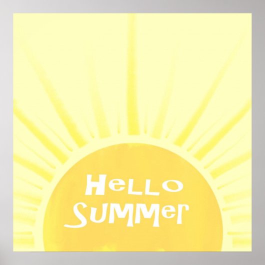 Hallo Zomer zon schilderij kunst Poster (Voorkant)