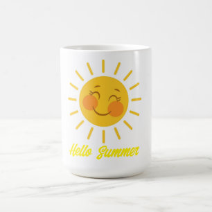 Hallo Zomer Zonnebrand Twee-Tons Mok, 15 oz Koffiemok