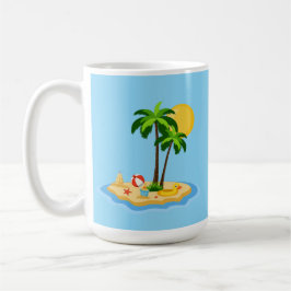 Hallo Zomer Zonneschijn Retro Cirkel Vintage Stran Koffiemok