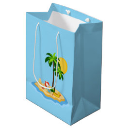Hallo Zomer Zonneschijn Retro Cirkel Vintage Stran Medium Cadeauzakje
