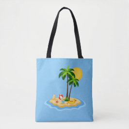 Hallo Zomer Zonneschijn Retro Cirkel Vintage Stran Tote Bag