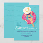 Hallo Zomer Zwembad Feest Uitnodigingen (Voorkant / Achterkant)